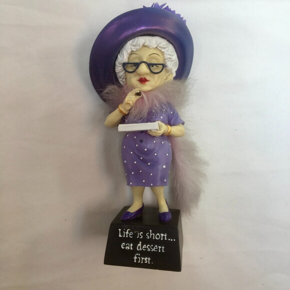 Biddys Other - Life is Short Eat Dessert First Sassy Purple Grandma Biddys Figurine Westland